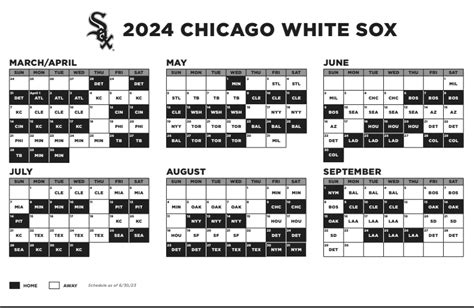mlb white sox schedule 2024